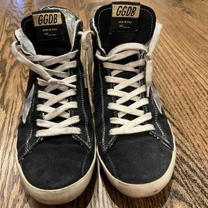 COPY - Golden Goose Blue Suede Francy hi top sneakers